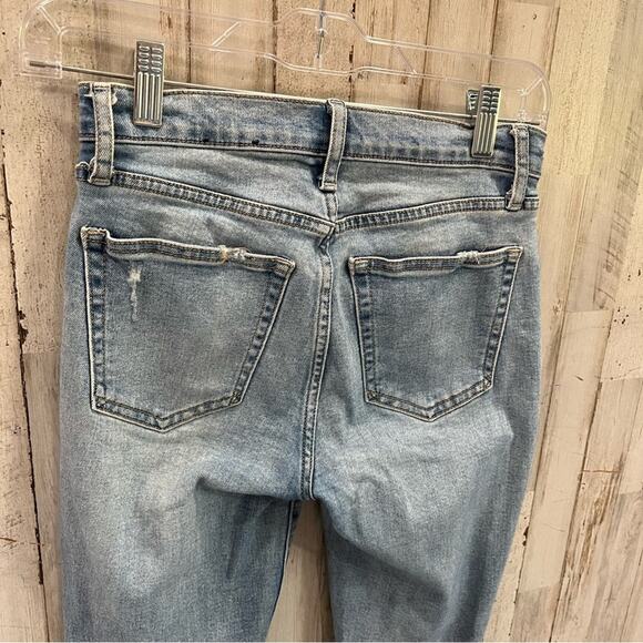Gap True Skinny Distressed Busted Knee Jeans Mid Rise - Picture 5 of 7